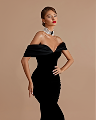 Off shoulder mermaid gown