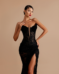 Lace Beaded Gown