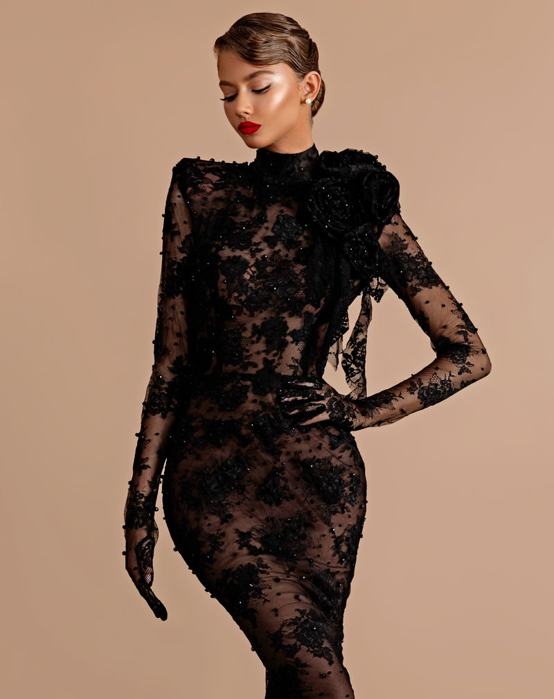 Backless Lace Gown