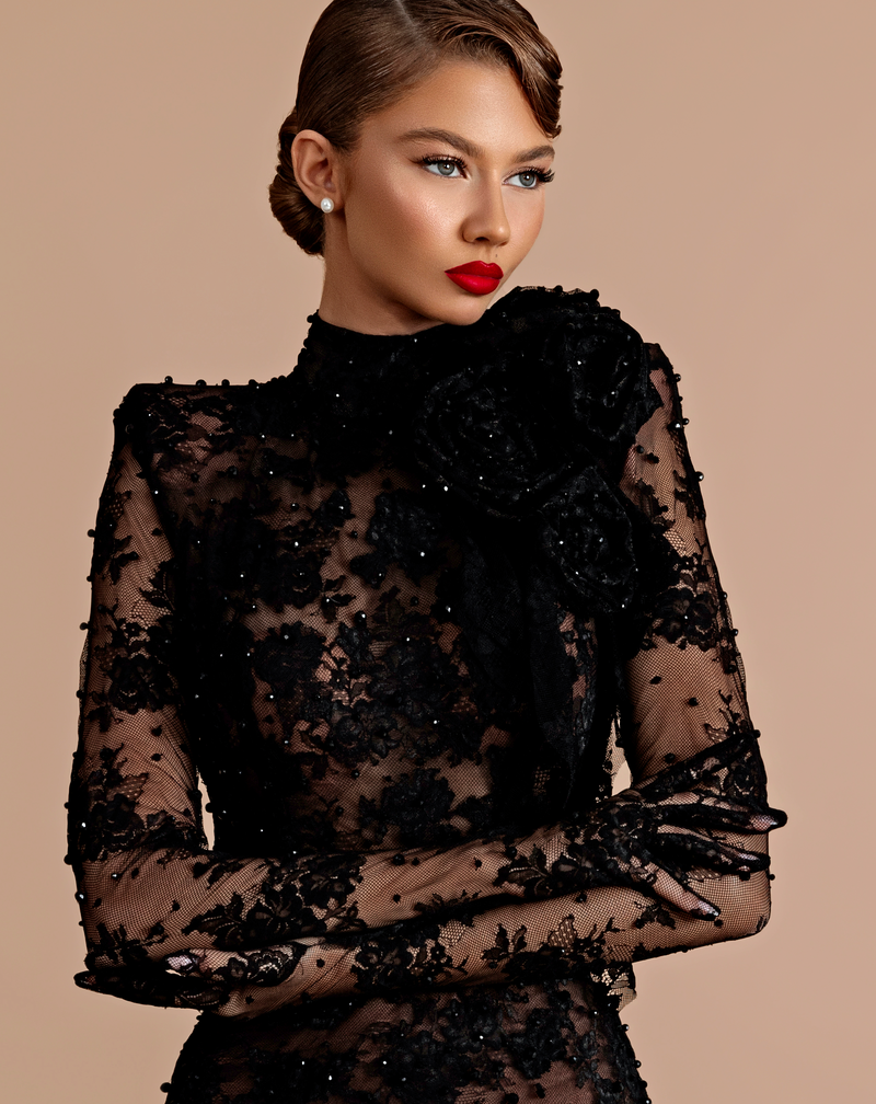 Backless Lace Gown