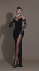 Velvet Strapless with Lace Gloves