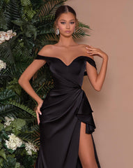 Graceful Charm Satin Dress