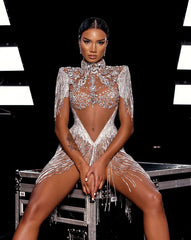 Crystal Visions Turtleneck Dress