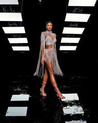 Silver String Fling Crop Top