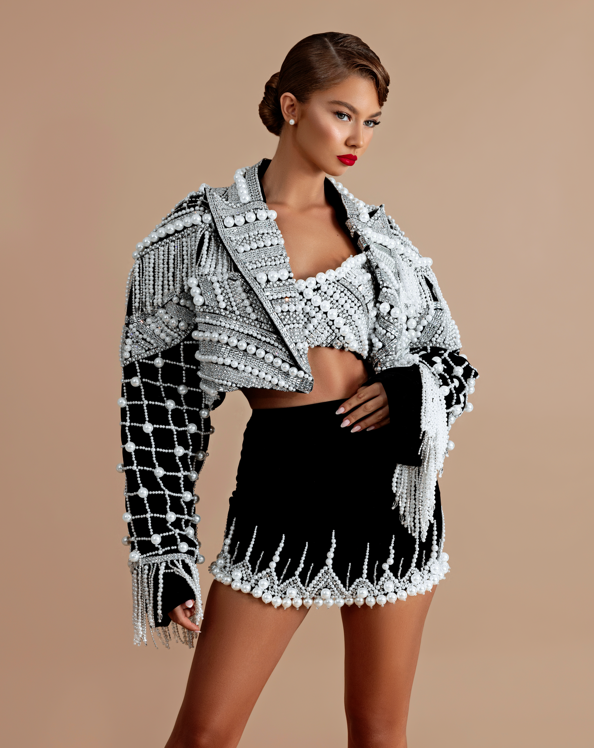 Pearl Embellished Set