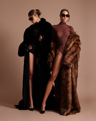 Black Faux Fur Coat