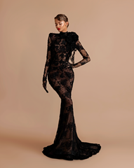 Backless Lace Gown