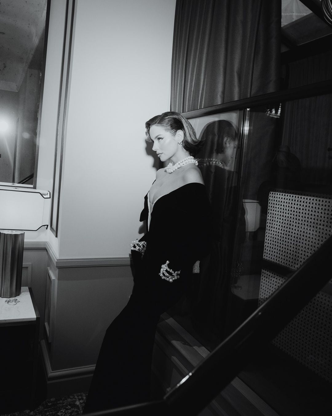 Off the shoulder hourglass gown