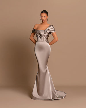 Gray Satin Dress
