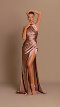 Load image into Gallery viewer, Brown Satin Dress
