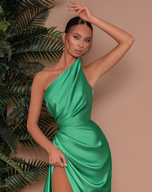 Spring Mist Satin Dress