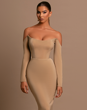 Caramel Dream Corset Dress