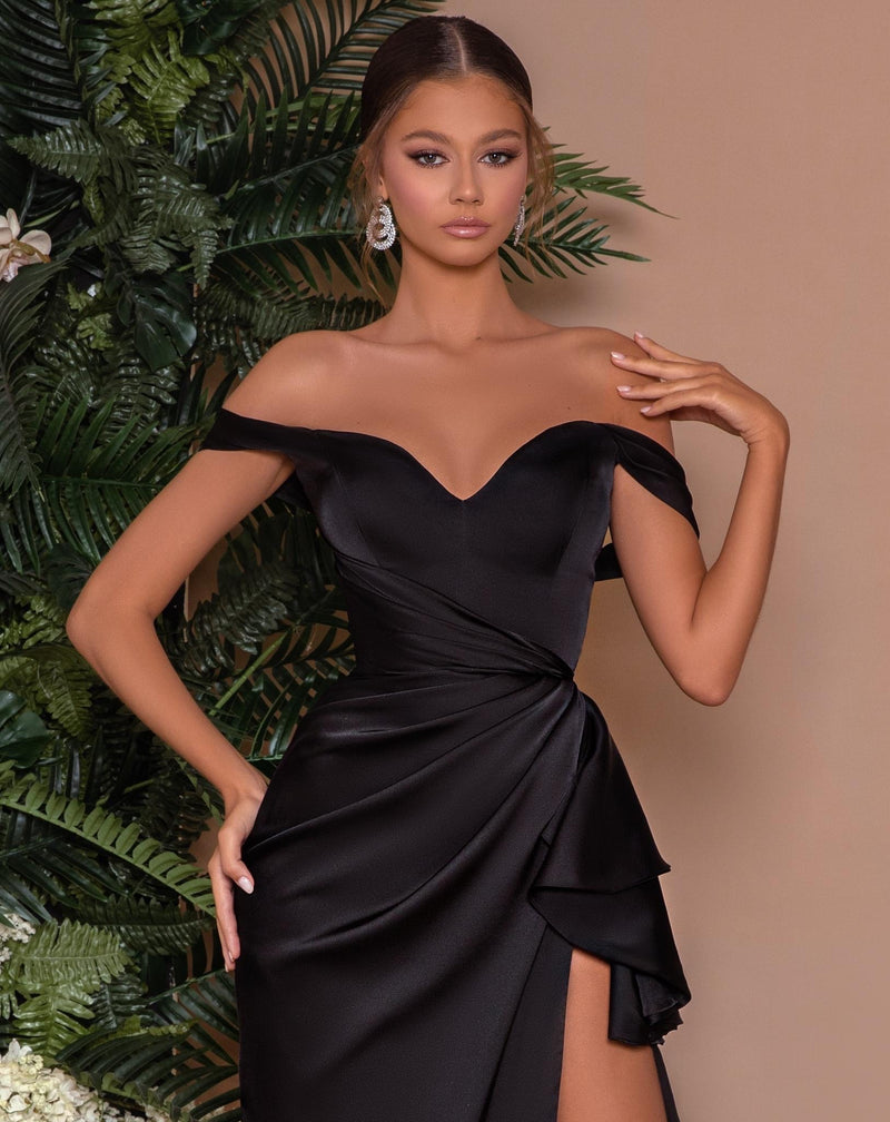 Graceful Charm Satin Dress