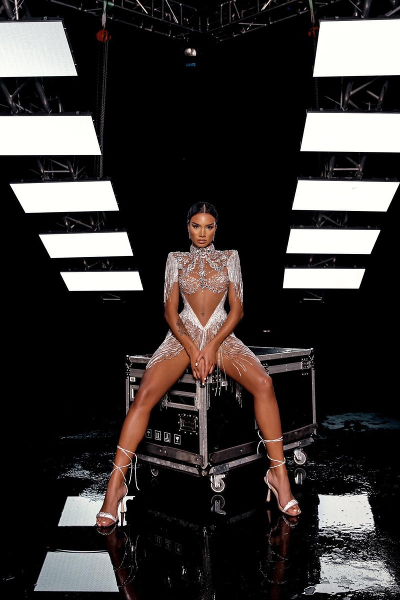 Crystal Visions Turtleneck Dress