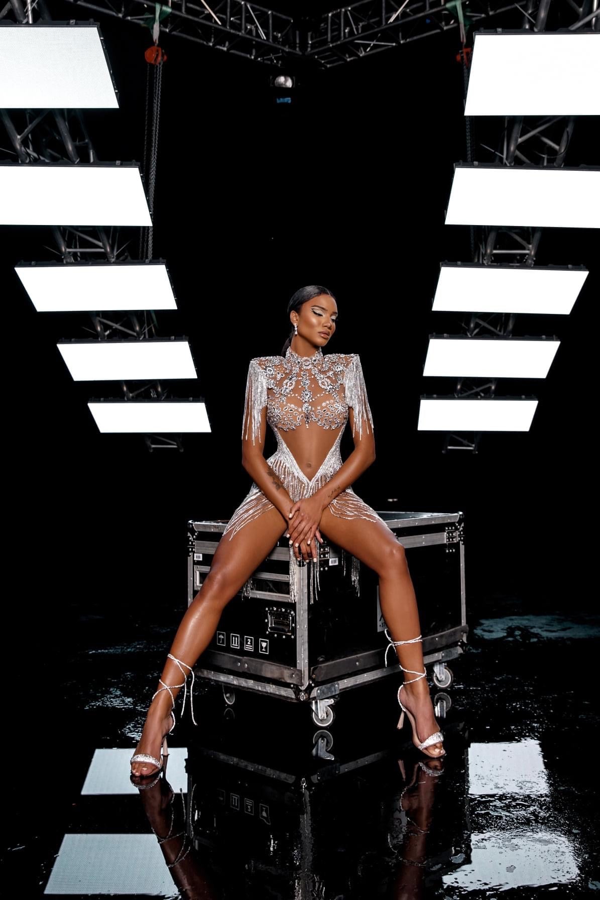 Crystal Visions Turtleneck Dress