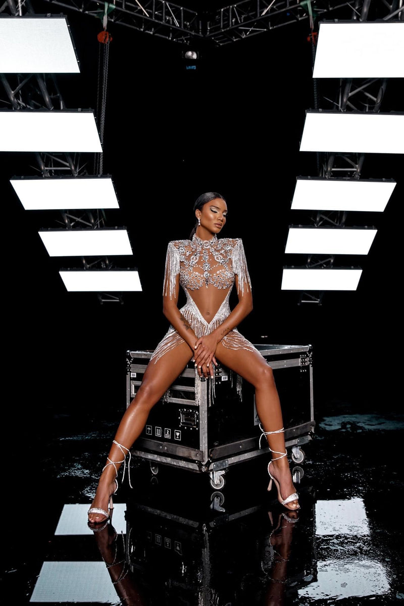 Crystal Visions Turtleneck Dress