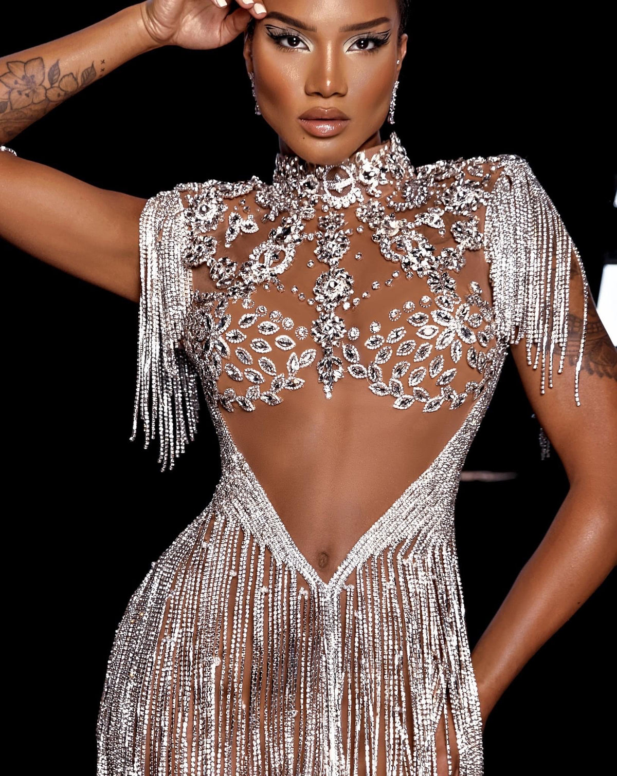 Crystal Visions Turtleneck Dress