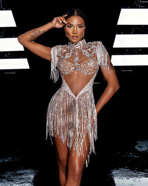 Crystal Visions Turtleneck Dress