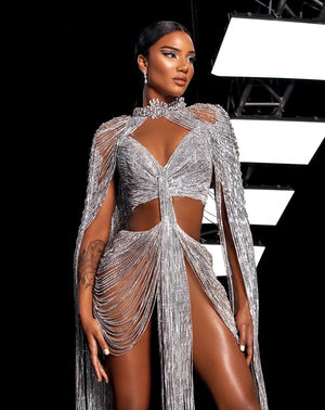 Silver String Fling Crop Top