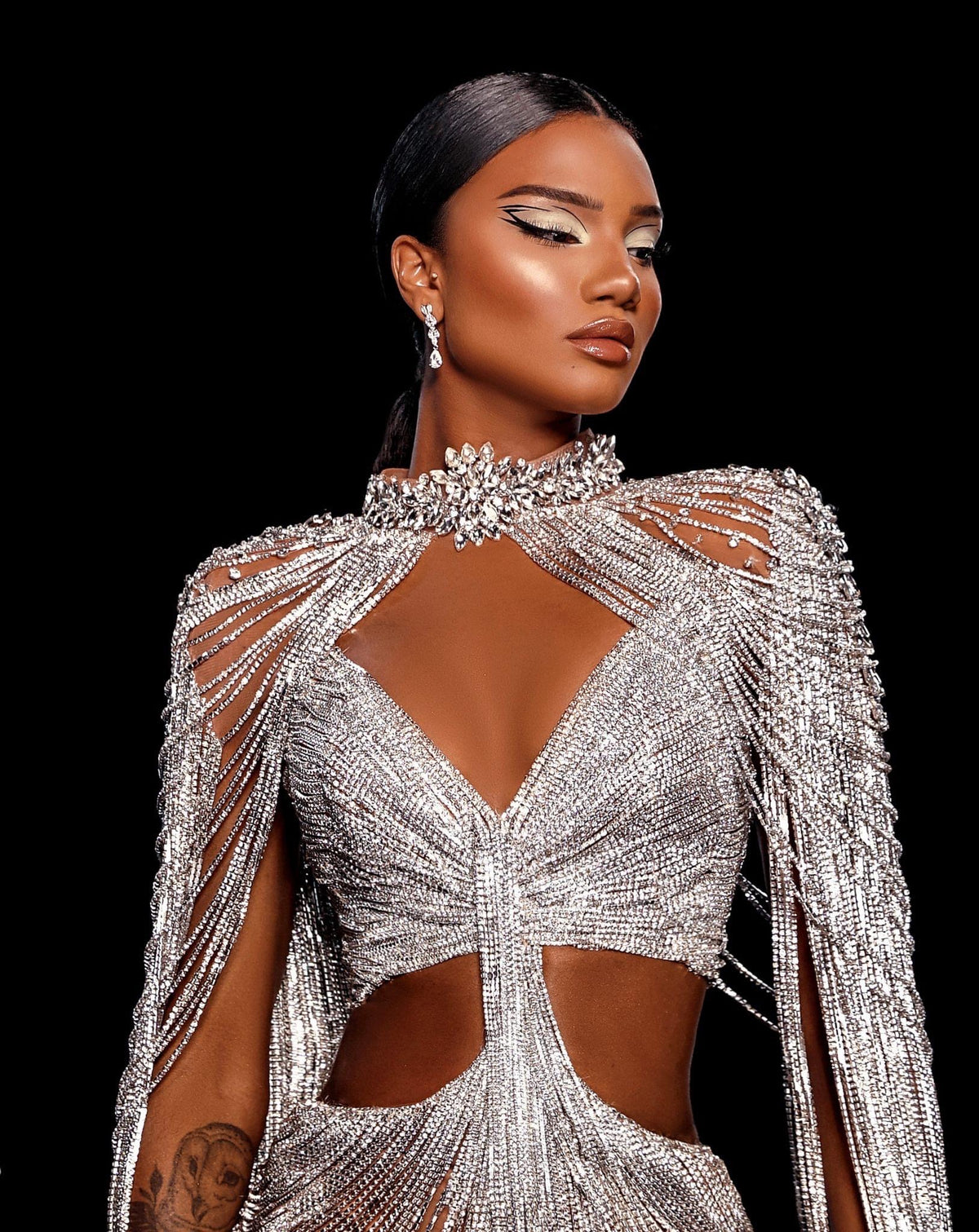 Silver String Fling Crop Top