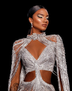 Silver String Fling Crop Top