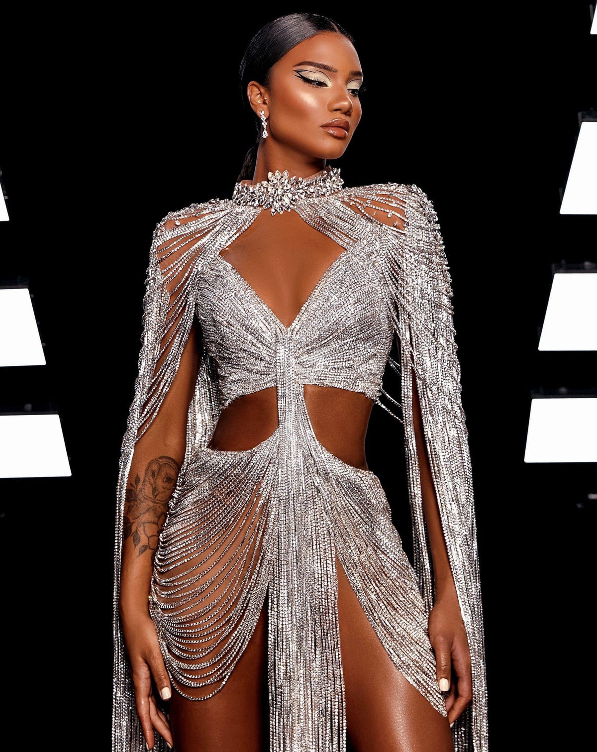 Silver String Fling Crop Top