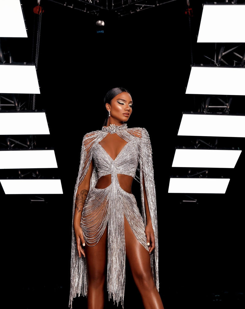 Silver String Fling Crop Top