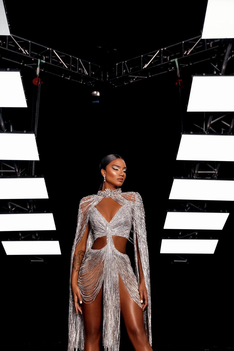 Silver String Fling Crop Top